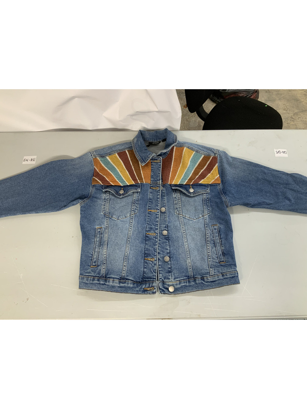 driftwood jean relaxed novelty jacket sunburst-NWT size LARGE